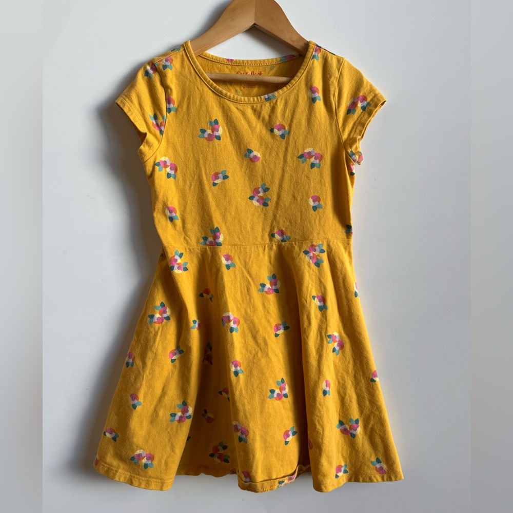 Girls Yellow flower pattern dress